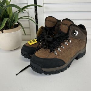 New DieHard Hiker Steel Toe Work Boots Brown Black Lace Up Leather Mens Size 8 D